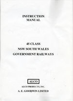 45 Class New South Wales Government Railways Instruction Manual