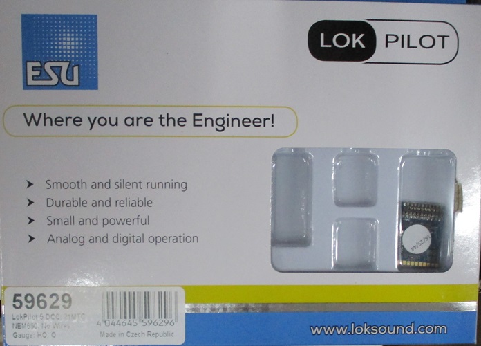 ESU LOK PILOT NON SOUND 21 PIN DECODER 59629 V5