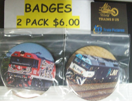 2 PACK DIESEL LOCOMOTIVE BADGES