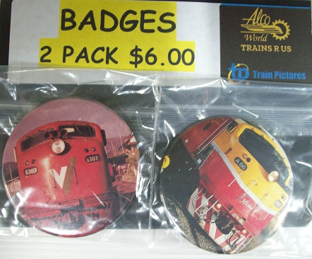 2 PACK V/LINE 57mmBUTTON BADGES