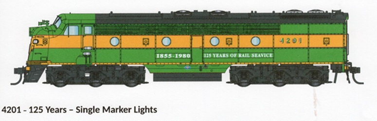 TRAINORAMA HO 4201 125 YEARS SINGLE MARKER LIGHTS