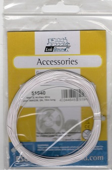 ESU .5mm 2A WIRE 10m LONG WHITE 51940