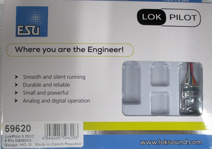 ESU LOK PILOT V5 8 PIN NON SOUND DECODER 59620