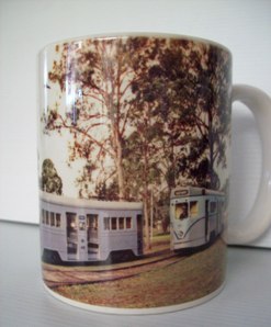 2 BRISBANE TRAM ON COFFEE MUG