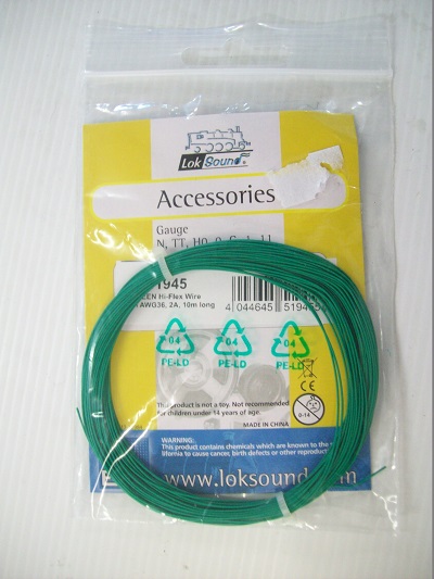 ESU .5mm 2A WIRE 10m LONG GREEN 51945