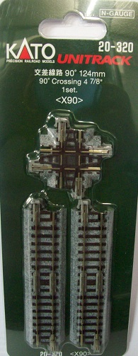 KATO N SCALE 20-320 90 deg crossing 124mm