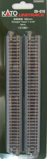 20-010 N SCALE 186mm STRAIGHT TRACK 4 piece pack