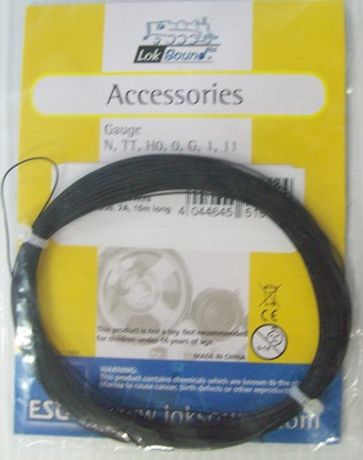 ESU .5mm 2A WIRE 10m LONG BLACK 51942