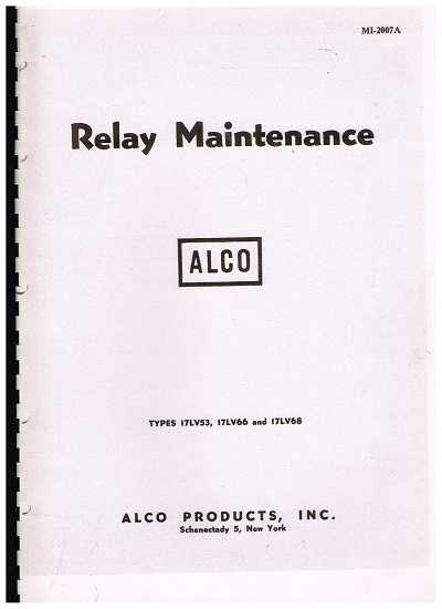 ALCO RELAY MAINTENANCE